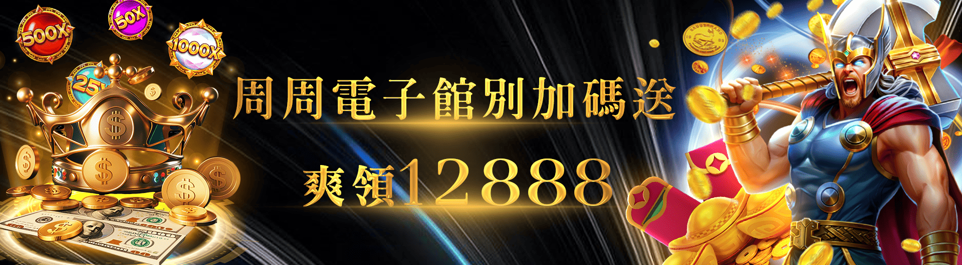 周周電子館別加碼送，爽領12888